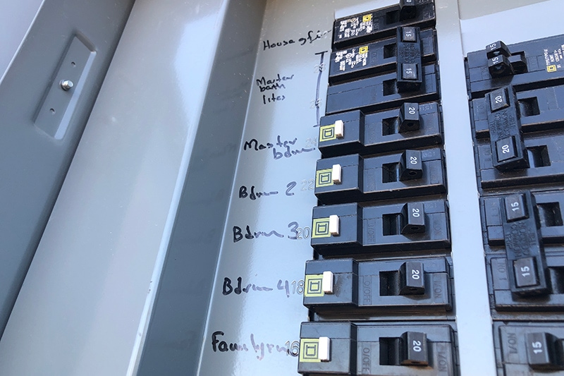 5 Reasons to Upgrade Your Electrical Panel. Electrical Panel with circuit breakers.