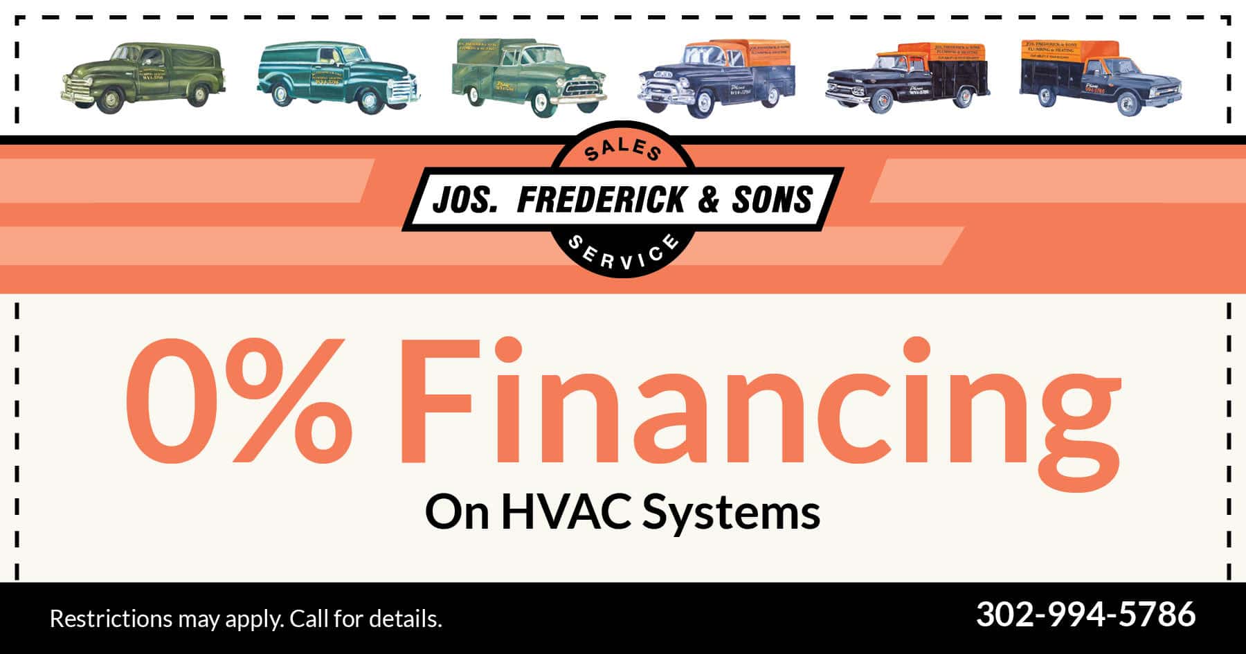 0 % financing on HVAC systems with Joseph Frederick & Sons